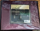 New - Silk Sensations Queen Sheets   Pillowcases - Purple Maroon  - 4 Piece Set