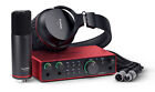 Focusrite Scarlett 2i2 Studio 4th Gen Recording Interface headphones mic stand