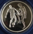 Athens 2004 Olympics Silver Proof 10 Euro 2-coin Set  Futbol Basketball  Box Coa