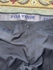 Pga Tour Mens Black Stretch Flat Front Golf Pants 34x30 Gorpcore Country Club