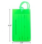 Ai-dee Flexible Travel Luggage Tags - Name Id Labels Solid Color 2 Pack - Green