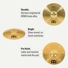 Cymbal Set 14 Hi Hats 16 Crash 20 Ride 10 Splash Meinl Hcs Hcs141620 2-year Pack