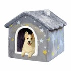 Cozy Foldable Dog House   Cat Nest - Soft Indoor Kennel Bed With Cushion For Pet