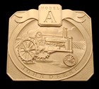 Pd10132  nos  Vintage 1989   john Deere   Model A Tractor 24k Gold Plated Buckle