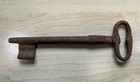 Antique Cast Iron Castle Jail Skeleton Key      large 7 25  Victorian Medieval Old