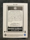 2005 Upper Deck Origins Hank Blalock Old Judge Materials Game Used Worn Jersey