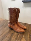 Lucchese 28190cx Men s Brown Ostrich Leather Western Cowboy Boots Us 11 5b