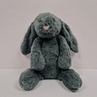 Jellycat Bashful Forest Bunny Medium 12  Blue Green Retired Plush Stuffed Toy