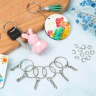 100 Pcs Keychain Rings Kit With Chain And Jump Rings For Diy Crafts Keychain