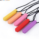 Baby Silicone Teether Kids Chew Necklace Sensory Chewy Pendant Teething Toys For