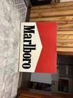 Large Vintage Marlboro Hanging Double-sided Embossed Tin Sign- 46    By 34   