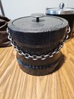 Vintage Ice Bucket With Chain Handle