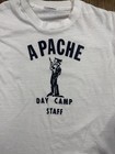 60 s 70 s True Vintage Boy Scouts Apache Day Camp Staff Shirt Paper Thin M l