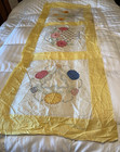 Vintage Quilt Blocks Unfinished Cotton 24x64  Large Handsewn Repurpose Cutter