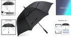 Oversized Windproof Umbrella - 72 Inch Automatic Open Canopy For All Weather