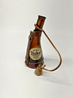 Vtg George Dickel Miniature Whiskey Bottle Leather Wrap Star Trek Saurian Brandy