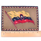 Colombia Flag Cigarette Cigar Box Flannel Tobacco Felt Flannel Silk 8x5 C1910