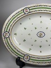 Antique Royal Crown Derby Derby Sprig Oval Platter Pinxton Roses C1800