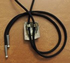 Sterling Silver turquoise Bolo Tie-marked Jm