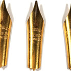 X12 Vintage Waterman s Gold Plated Iridium Pointed Medium Nibs New Old Stock Nm