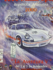2000 Porsche 911 1000 Millas Sport Argentina Original Racing Poster Vintage