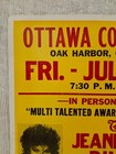 Jeannie C  Riley Show Ottawa County Fair Poster Cardboard Ohio Oak Harbor Rare A