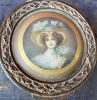 Antique French Ormolu Hand Painted Bronze Vanity Trinket Box