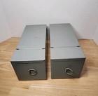 Vintage Safety Deposit Box Gray Metal Storage Boxes For Jewelry  Ammo  Coins