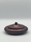 Low Profile Wood Turned Lidded Trinket Box Hand Crafted Unmarked