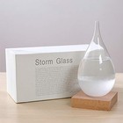  Storm Glass Weather Predictor  Weather Station Weather Forecaster With Wood 