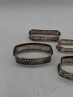 Sterling Silver Vintage Lot Of 4 Napkin Rings 60g  2 Are Alvin  And 2 Unknown 