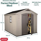 Keter 211203 Factor 8 X 11 All Weather Resistant Outdoor Storage Shed  Taupe
