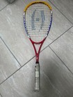 Harrow Junior Squash Racket Used Weight 155g Balance 305mm Red Blue Yellow