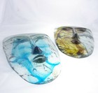 2pc Set 10  Glass Sky Dreamer Face Mask Sculpture Gabrielle Rodolfo Jaramillo 