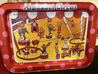 Kids Childs Tin Folding Tv Lap Tray Alphabet Circus Clowns 17   