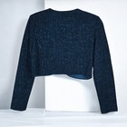 Teddi Evening Bolero Jacket 8p Petite Sparkly Blue Boucle Vintage Deadstock Nwt