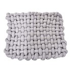  Knotted Braided Plush Mat  Baby Infant Newborn Sleeping Tummy Time Grey