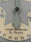Vintage Baby Nursery Scale  Pink Metal 30 Lb Capacity