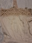 Antique Edwardian Crochet Lace Camisole Corset Cover C 1900 Cotton Ribbonwork