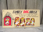 Vintage Family Dog House 1962 Plaque Retro Wooden   Wood Wall Hanger Sign Nos
