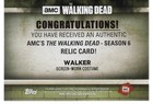 Walking Dead Season 6 Walmart Walker Costume Relic Card   Screen Worn