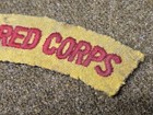 Original Ww2 Canadian Royal Armoured Corps Sleeve Flash   Uniform Removed  020 