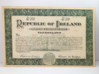  10 Republic Of Ireland Bond Certificate  January 21  1920  Excellent Condition
