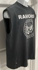 Ramones Logo And Band Names Sleeveless T-shirt  X-large  Used Black Faded  Worn