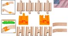 8-piece Wooden Train Track Adapters - Compatible With Thomas   Brio Sets