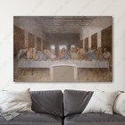 The Last Supper By Leonardo Da Vinci Jesus Christian Bible Canvas Wall Art Print