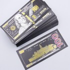 Lot 100 Pcs New   100 Dollar Black Gold Banknotes Notes Money Crafts Prop Gift