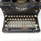 Royal Model 10 Typewriter Black   Glass Panels Read For Restoration   Display