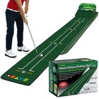 Golf Putting Mat Putting Green Indoor   Outdoor With Ball Return And 3 Holes 