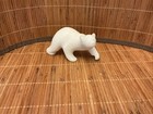 Vintage Hand-carved White Marble Polar Bear Sculpture Rare 5   x3    No Box